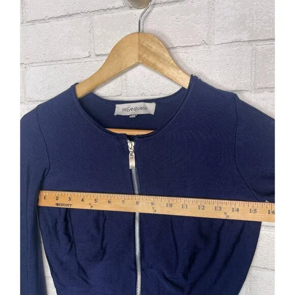 Yves Saint Laurent Navy Blue Blouse